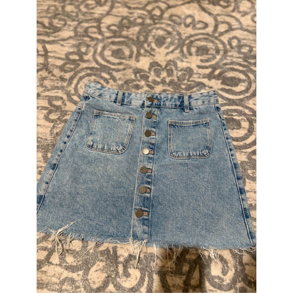 ZARA Trafaluc Jeans Skirt Women Medium Denim Blue